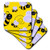 3dRose cst_61130_3 Buzzy Bee Pattern-Ceramic Tile Coasters, Set of 4