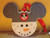 Disney Parks Snowman Mickey Mouse Icon Flat Porcelain Ornament