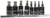 Genius Tools 8PC 1-4"  and  3-8" Dr. Metric Wobble Hex Bit Socket Set - BS-2308WR