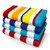 Kaufman - Joey Velour Cabana Stripe Multicolor Beach Towel 4-Pack 32in x 62in 100 percent U.S.A. Cotton
