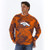NFL Denver Broncos Men's Crew Neck Sweatshirt Navy-Orange X-Large