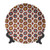 SfeatrutMAT 8" Abstract Ceramic PlateDots Circles Entangled Lines Curvy Wavy Retro Style Mixed Grid Like Composition Creative Decorative Plate for Party Kitchen Multicolor