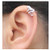 TOLUON Fashion Earrings gLoaSublim Fashion Women Frog Ear Cuff Clip No Piercing Earrings Punk Jewelry Birthday Gift - Silver
