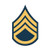 fagraphix E-6 Staff Sergeant Insignia Sticker Decal Vinyl United States Army FA Vinyl - 1.25 Wide