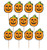 Halloween Jack-O-Lantern Cupcake Party Picks ~ Pack of 36 Picks