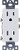 GE Grounding Duplex Designer Outlet 3 Prong Electrical Socket Easy Install 15 Amp UL Listed White 50727 Wall Receptacle