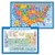 2 Pack - USA Map for Kids -Illustrated-  plus Periodic Table of The Elements Poster -Laminated 18" x 29"-