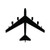 RDW B-52 Stratofortress Sticker - Decal - Die Cut - Bomber b52 V2 - Matte Black 4.00" x 3.49"