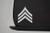 US Army E-5 Sergeant Sticker Vinyl Decal Choose Color  and  Size Chevron Insignia Badge -V563- -3" X 2.5" Gray-