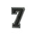 Tactical Numbers Patches - Silver-Black - Seven