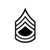 E-7 Sergeant First Class Rank US Army Sticker - Decal - Die Cut SFC OR-7 - Black