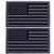 U-LIAN 2 PCS USA Flag Patch Tactical Morale Patch Embroidered American Flag Patch Hook Loop Fastener Backing EmblemSilver Grey