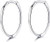Small Silver Hoop Earrings-925 Sterling Silver Hoop Earrings for Women14k White Gold Plated Small Huggie Hoop Earrings 1 Pair Cartilage Earring Hoop for Men -7mm-