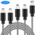 iPhone Cable,Sharllen MFi Certified Lightning Cable 3/3/6/6/10FT Nylon Braided iPhone Charging Cord Fast USB Charging&Syncing Cord Compatible iPhone Charger XS/Max/XR/X/8P/8/7/7P/6/iPad 5 Pack (Black)
