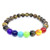 YWSTONE 7 Chakra Tiger Eye Bead Stretch Bracelet Chakra Stones Yoga Beads Aromatherapy Anxiety Relief Essential Oil Diffuser Lucky Bracelet for Men Women 8mm