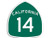 American Vinyl California State Route 14 Sign Shaped Sticker -Palmdale ca Highway-