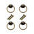 Nifocc Cabinet Ring Pull Handle Knobs Drop Ring Drawer Pulls Knobs with Screw - Antique Bronze Color 4 PCS