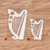 Irish Celtic Harp Ireland Shamrock Decal Vinyl Sticker - 2 Pack White 4 Inches 6 Inches - No Background for Car Boat Laptop Cup