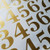 Classic Style Die Cut Vinyl Numbers (3 inch Soft Metallic Gold)