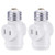 DiCUNO UL Listed E26 to 2 Polarized Outlet Socket Adapter Standard -Medium- E26 Base Light Bulb to 2-Prong Outlet Plug Splitter Converter White 2-Pack