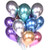 Party Balloons 12inch 50Pcs Assorted Color Metallic Latex Balloons for Birthday Wedding Anniversary Graduation Baby Shower Party Decorations Helium Balloons