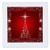 3dRose qs_164753_1 Silver Star Christmas Tree with Holiday Red Background-Quilt Square, 10 by 10-Inch