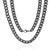 Cuban Link Chain for Men 5mm 16 Inch Stainless Steel Black Cuban Link Chain Necklace for Men