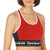 Reebok Training Essentials Linear Logo Low Impact Sports Bralette Instinct Red-Navy-White 2X18W
