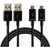 2 Pack Micro USB Data and Charger Cable Cord for Republic Wireless Motorola Moto E2 E 2 2nd Gen Generation Black 3ft -byGalaxy-