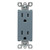 -1 PACK- SURGERITE Grey 15A Decorator Receptacle Outlet Tamper Resistant UL Listed 125V