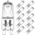 YUIIP G9 60W Halogen Light Bulb Dimmable 120V T4 G9 Base Bi-pin Halogen Bulbs for Chandeliers Pendants Cabinet Lights Landscape Lights Clear Warm White 2800K10 Pack