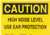 Brady 84796 7" Height 10" Width B-302 High Performance Polyester Black On Yellow Color Ear Protection Sign Legend "Caution High Noise Level Use Ear Protection"