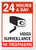 SmartSign Plastic Sign Legend "24 Hours a Day Video Surveillance" with Graphic 14" high x 10" wide Black-Red on White