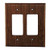 Sierra Lifestyles Traditional Switch Plate, 2 Rocker, Black Walnut