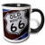 3dRose Danita Delimont - Julien McRoberts - Signs - Endee, New Mexico, USA, Route 66-15oz Two-Tone Black Mug (mug_191261_9)