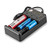 Smart Battery Charger 3 Slot with USB Port Suitable for 3.7V Li-ion Rechargeable Batteries of 10440-AAA- 14500-AA- 14650 16340 16650 18350 18500 18650 21700 26650 -Battery Not Included-