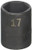 SK Hand Tool 8967 3-8-Inch Drive Standard Impact Socket 17mm