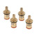 FarBoat 4Pcs Brass Ceramic Stem Disc Cartridge G1-2" Faucet Valve Replacement for Bathroom Kitchen Tap 14mm Spline Length 20 Teeth
