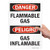 SmartSign "Danger - Flammable Gas" Bilingual Label  10" x 14" Laminated Vinyl
