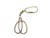 Hampton Nautical K-275 Solid Brass Clove Hitch Knot Key Chain 5" Nautical Home Decoration