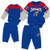 NCAA by Outerstuff NCAA Kansas Jayhawks Infant "Halfback" Short Sleeve Bodysuit  and  Pant Set Royal 18 Months
