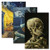 3 Pack- Vincent Van Gogh Skeleton  plus Cafe Terrace at Night  plus The Old Guitarist by Pablo Picasso Poster Set - Set of 3 Fine Art Prints -LAMINATED 18" x 24"-