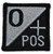 O Positive Blood Type Solid Style 2x2 inch Patch - Black