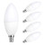 Unfusne Candelabra LED Bulbs60 Watt Equivalent600LM Warm White 2700KType B Light BulbE12 Small BaseDecorative Chandelier Light BulbNon-DimmablePack of 5