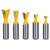 K Kwokker 5 Pieces Dovetail Router Bit 1/2" Shank Diameters 1/4" 1/2" 3/8" 5/8" and 3/4" Professional Wood Milling Cutter for the Construction of Boxes Drawers Chests and Fine Casework in Woodworking