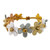 AeraVida Floral Garland Multicolor Genuine Leather Adjustable Wrist Pull Bracelet-12