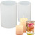 Cylinder Molds for Candle Making 2 Sizes Cylinder Resin Silicone Molds for Making Aromatherapy Candles Epoxy Resin Wax Soaps Flower Specimen DIY Clay