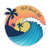 Ke'E Beach Hawaii Souvenir 4-Inch Vinyl Decal Sticker Wave Design