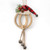 The Lakeside Collection Buffalo Plaid Monogram Christmas Ornament  Rustic Tree Decoration - Letter O