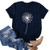 Womens Short Sleeve TopsWomens Loose T-Shirts Casual Printing Short Sleeves O-Neck Blouse Tops